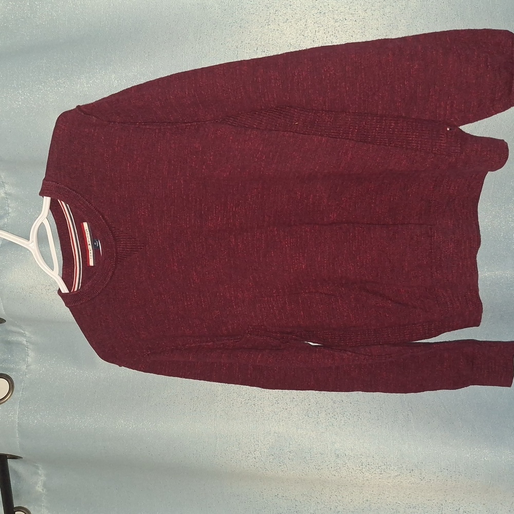 NWOT‎ Tommy Hilfiger Maroon Knit Men's Sweater